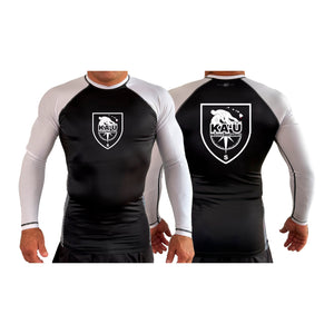 Kau Freestyle Martial Arts All Black Ranked Long Sleeve Rash Guards #8132 A