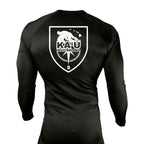 Kau Freestyle Martial Arts All Black Custom Rash Guards Long Sleeves #8132 A