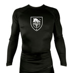 Kau Freestyle Martial Arts All Black Custom Rash Guards Long Sleeves #8132 A
