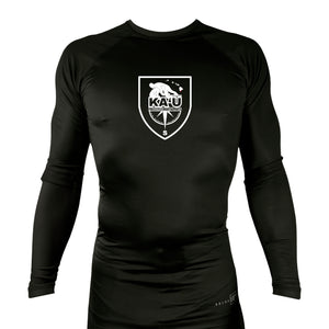 Kau Freestyle Martial Arts All Black Custom Rash Guards Long Sleeves #8132 A