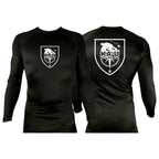 Kau Freestyle Martial Arts All Black Custom Rash Guards Long Sleeves #8132 A