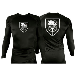 Kau Freestyle Martial Arts All Black Custom Rash Guards Long Sleeves #8132 A