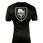 Kau Freestyle Martial Arts All Black Custom Rash Guards Short Sleeves #8132 A