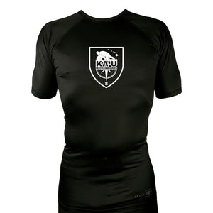Kau Freestyle Martial Arts All Black Custom Rash Guards Short Sleeves #8132 A
