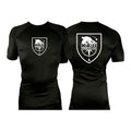 Kau Freestyle Martial Arts All Black Custom Rash Guards Short Sleeves #8132 A
