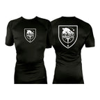 Kau Freestyle Martial Arts All Black Custom Rash Guards Short Sleeves #8132 A