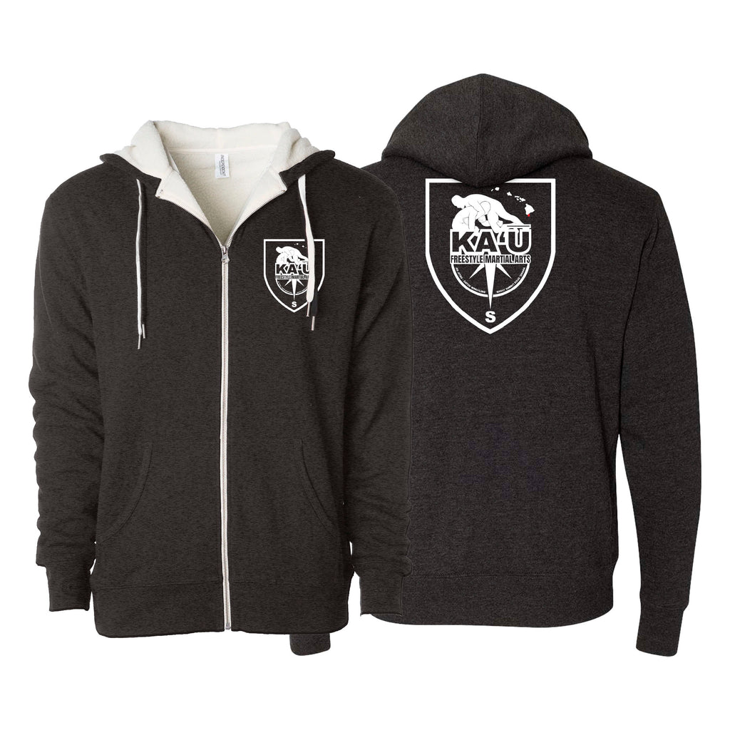Kau Freestyle Martial Arts Academy Sherpa Lined Zip-Up Hoodie #8132 B