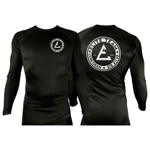 Elite Team Corcoran BJJ All Black Custom Rash Guards Long Sleeves #8133 A