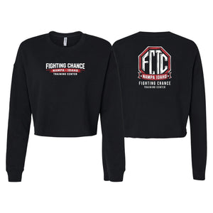 Fighting Chance Idaho Women's Cropped Crewneck Sweatshirt #8134 B