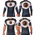 Grizzley Den Jiu-Jitsu Academy Rash Guards Black/White #8135 A