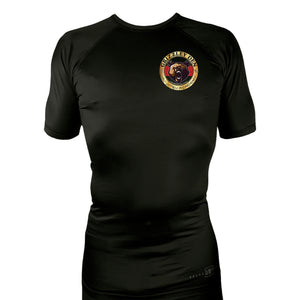 Grizzley Den Jiu-Jitsu All Black Custom Rash Guards Short Sleeves #8135 A