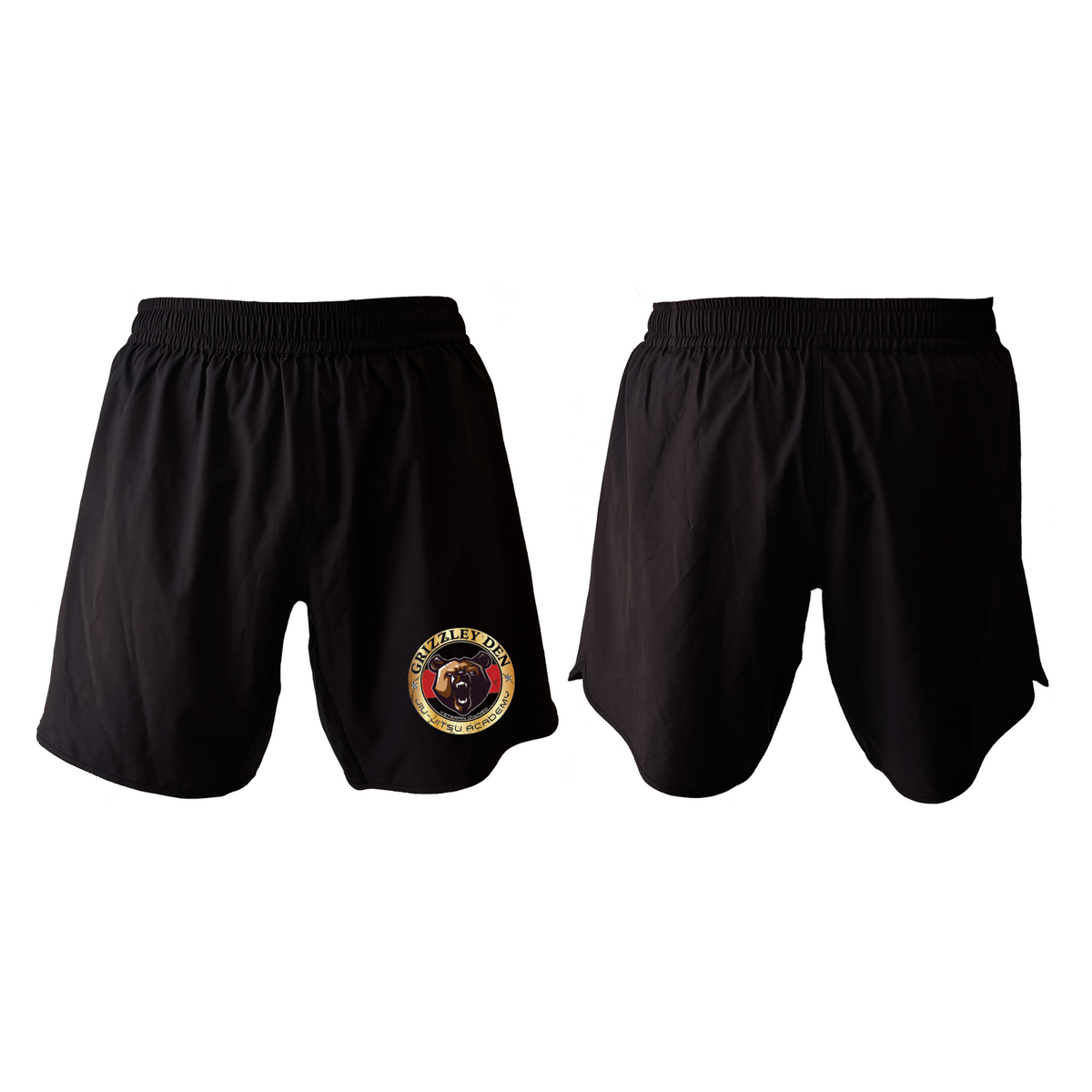 Grizzley Den Jiu-Jitsu All Black Custom Shorts 2.0 #8135 A