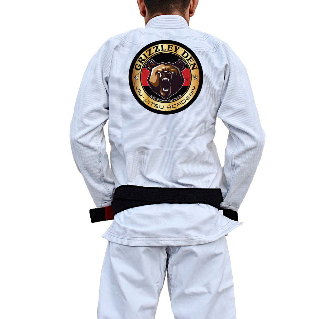 Grizzley Den Jiu-Jitsu Academy Adults Gi - White #1676 A
