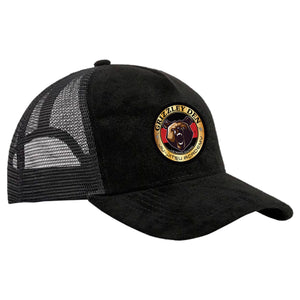 Grizzley Den Jiu-Jitsu Suede Trucker Hat #8135 A