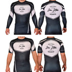 PT BJJ Academy Rash Guards Black/White #8136 A