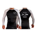 PT BJJ All Black Ranked Long Sleeve Rash Guards #8136 A