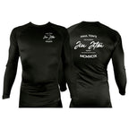 PT BJJ All Black Custom Rash Guards Long Sleeves #8136 A