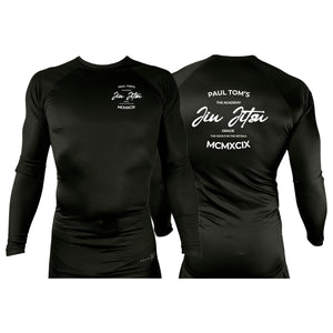 Paul Toms Academy of Brazilian Jiu Jitsu All Black Custom Rash Guards Long Sleeves #8136 A