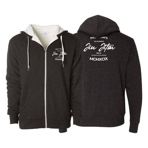 Paul Toms Academy of Brazilian Jiu Jitsu Academy Sherpa Lined Zip-Up Hoodie #8136 A