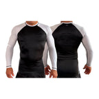 PT BJJ All Black Ranked Long Sleeve Rash Guards #8136 C