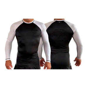 Paul Toms Academy of Brazilian Jiu Jitsu All Black Ranked Long Sleeve Rash Guards #8136 C