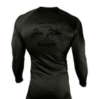 PT BJJ All Black Custom Rash Guards Long Sleeves #8136 C