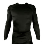 PT BJJ All Black Custom Rash Guards Long Sleeves #8136 C