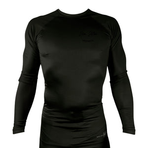 Paul Toms Academy of Brazilian Jiu Jitsu All Black Custom Rash Guards Long Sleeves #8136 C