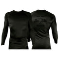 PT BJJ All Black Custom Rash Guards Long Sleeves #8136 C