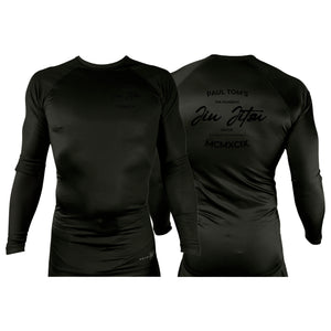Paul Toms Academy of Brazilian Jiu Jitsu All Black Custom Rash Guards Long Sleeves #8136 C