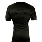 PT BJJ All Black Custom Rash Guards Short Sleeves #8136 C