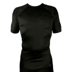 PT BJJ All Black Custom Rash Guards Short Sleeves #8136 C