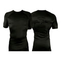 PT BJJ All Black Custom Rash Guards Short Sleeves #8136 C