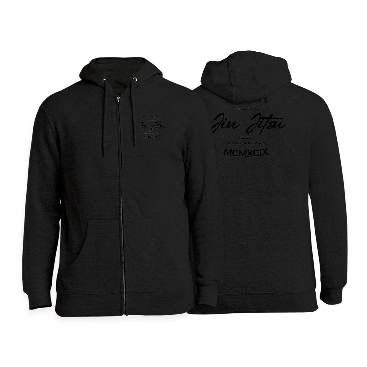 PT BJJ Academy Zip-Up Hoodies #8136 C