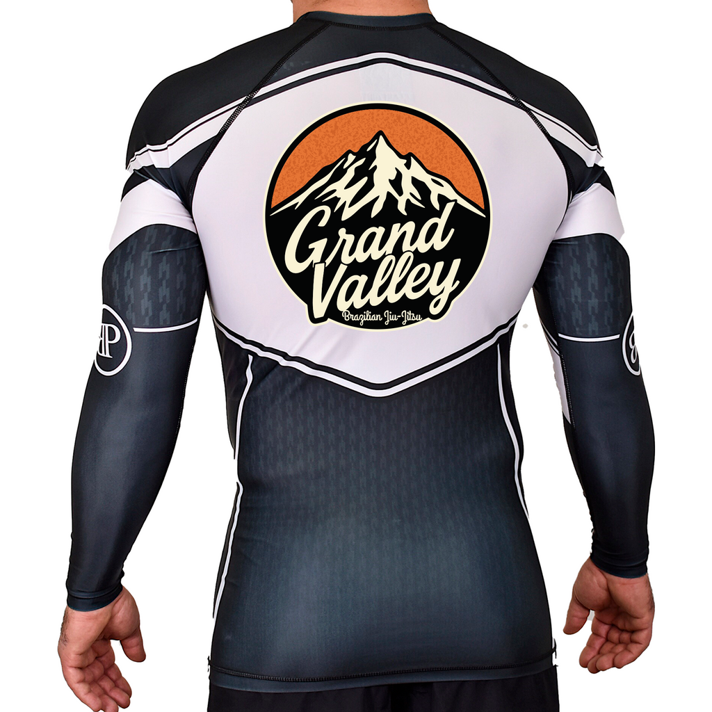 Grand Valley BJJ Academy Rash Guards Black/White #8137 B