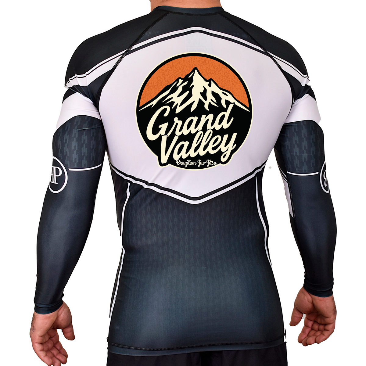 Grand Valley BJJ Academy Rash Guards Black/White #8137 B