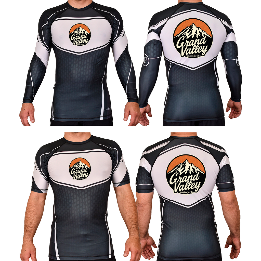 Grand Valley BJJ Academy Rash Guards Black/White #8137 B