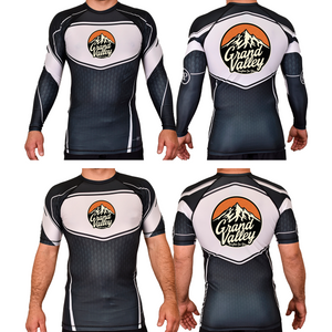 Grand Valley BJJ Academy Rash Guards Black/White #8137 B