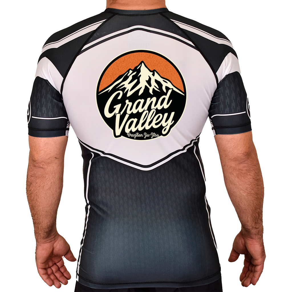 Grand Valley BJJ Academy Rash Guards Black/White #8137 B