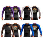Grand Valley BJJ All Black Ranked Long Sleeve Rash Guards #8137 B