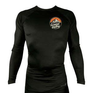 Grand Valley BJJ All Black Rash Guards Long Sleeves #8137 B