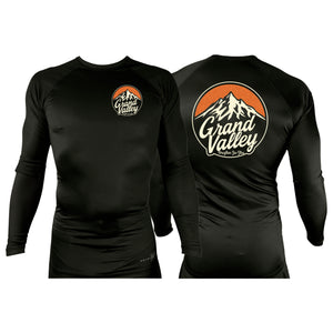 Grand Valley BJJ All Black Rash Guards Long Sleeves #8137 B