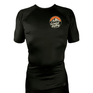 Grand Valley BJJ All Black Rash Guards Short Sleeves #8137 B