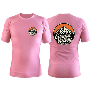 Grand Valley BJJ Pink Rash Guards Short Sleeve #8137 B