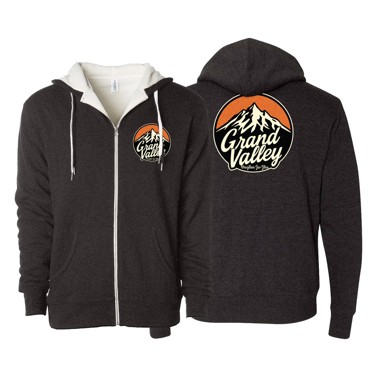 Grand Valley BJJ Sherpa Lined Zip-Up Hoodie #8137 B