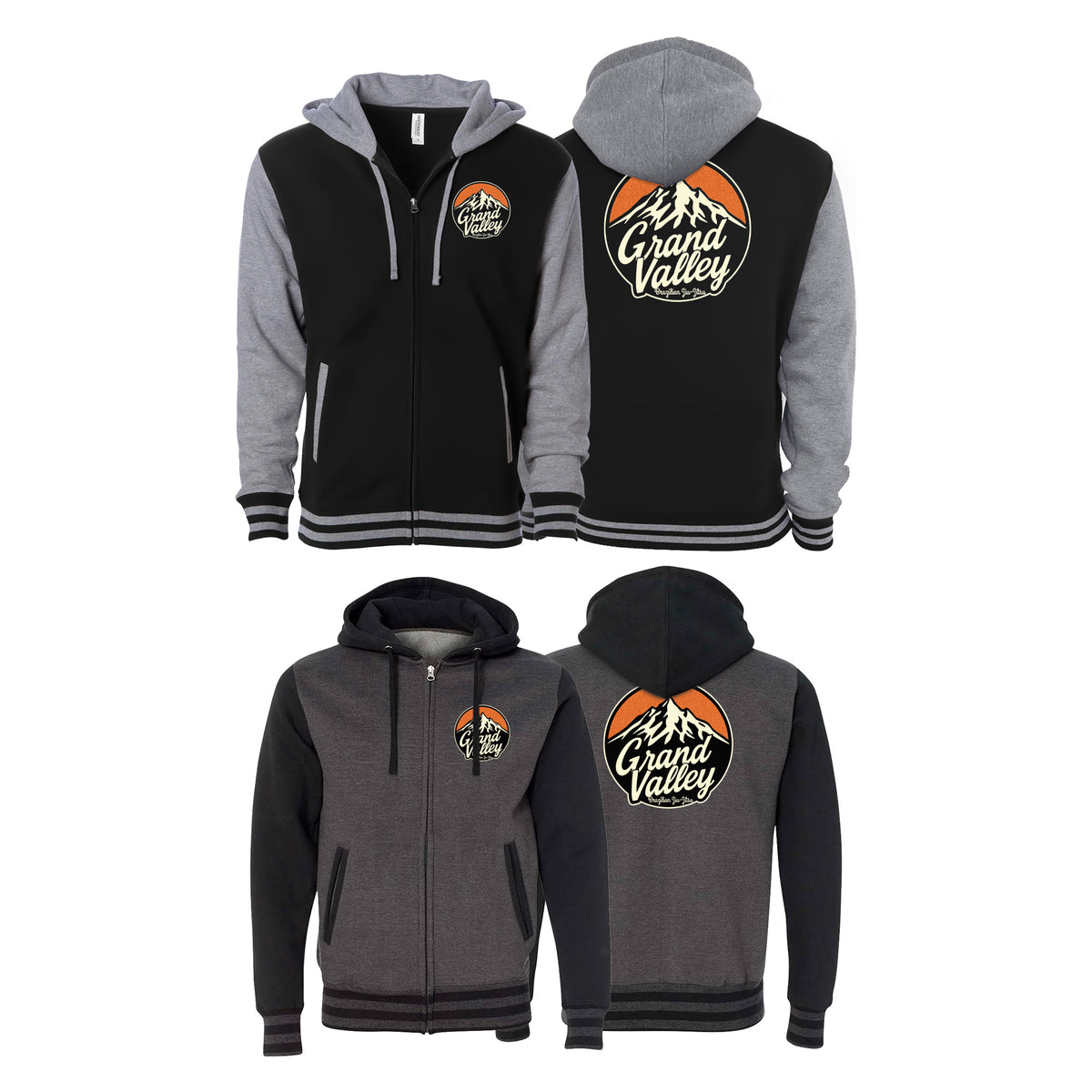 Grand Valley BJJ Varsity Zip-Up Hoodies #8137 B