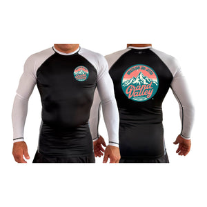Grand Valley BJJ All Black Ranked Long Sleeve Rash Guards #8137 C