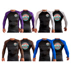 Grand Valley BJJ All Black Ranked Long Sleeve Rash Guards #8137 C