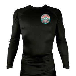 Grand Valley BJJ All Black Custom Rash Guards Long Sleeves #8137 C