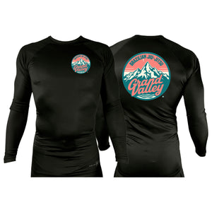 Grand Valley BJJ All Black Custom Rash Guards Long Sleeves #8137 C